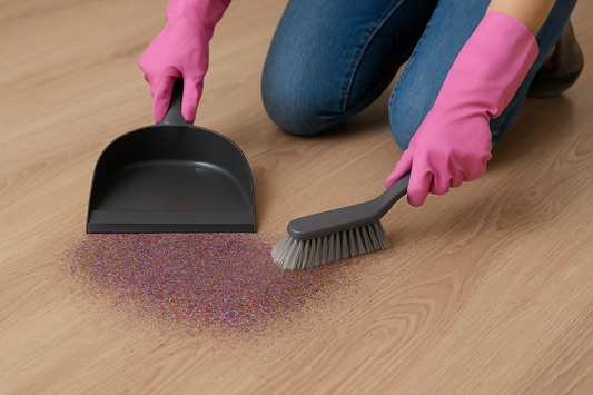 Comment enlever des paillettes sur le sol ?
