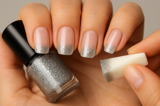 comment faire un dégradé de paillettes sur les ongles