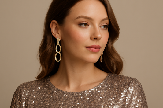 quel boucle d'oreille avec une robe a paillette
