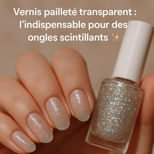 Vernis pailleté transparent