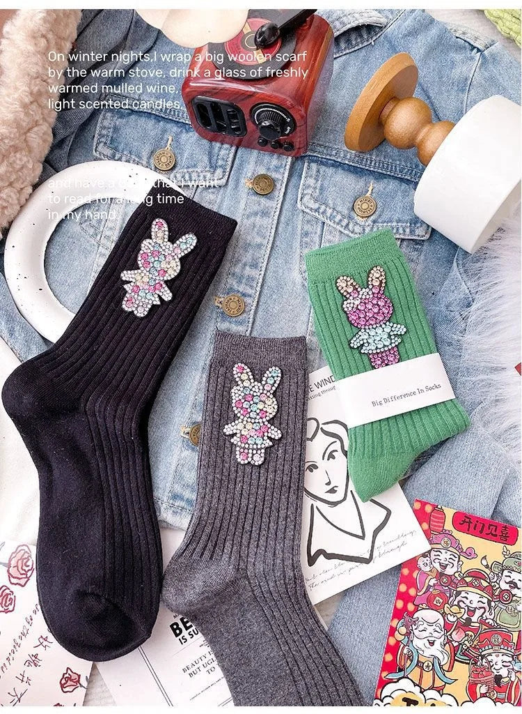 Chaussettes Femme Noires Paillettes