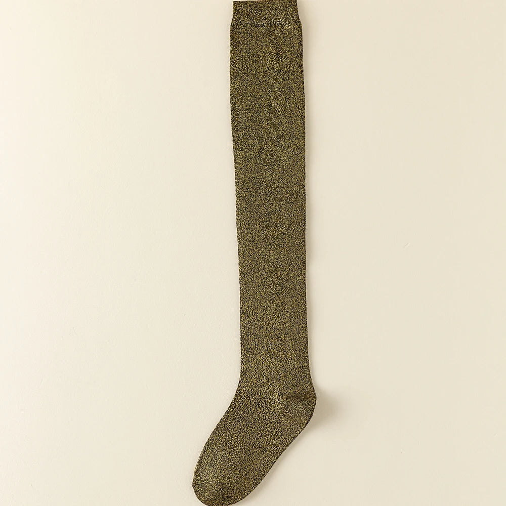 Chaussettes Paillettes Or (x3)