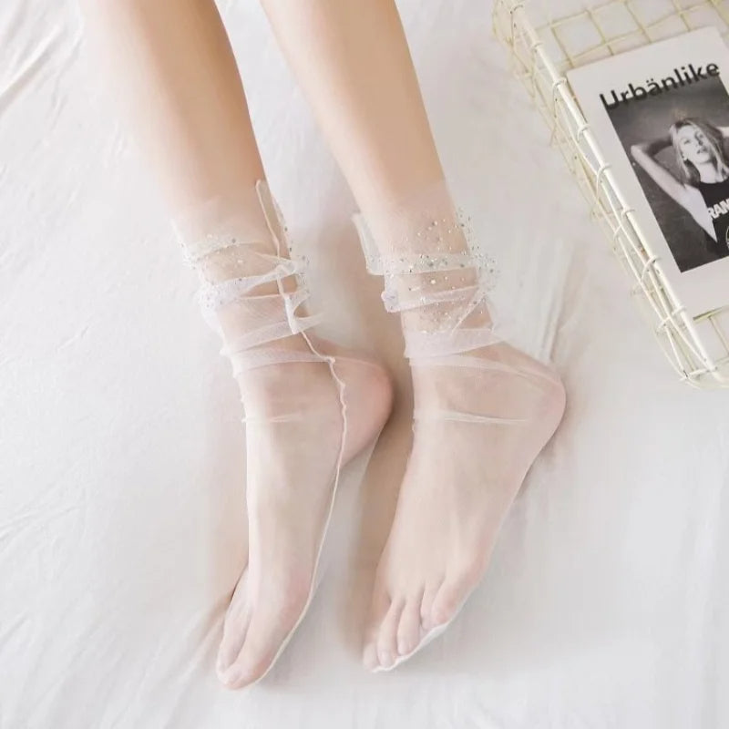 Chaussettes Transparentes Paillettes