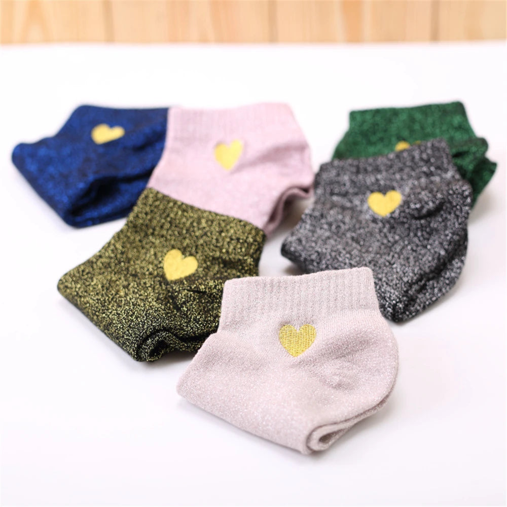 Chaussettes Courtes Paillettes Femme