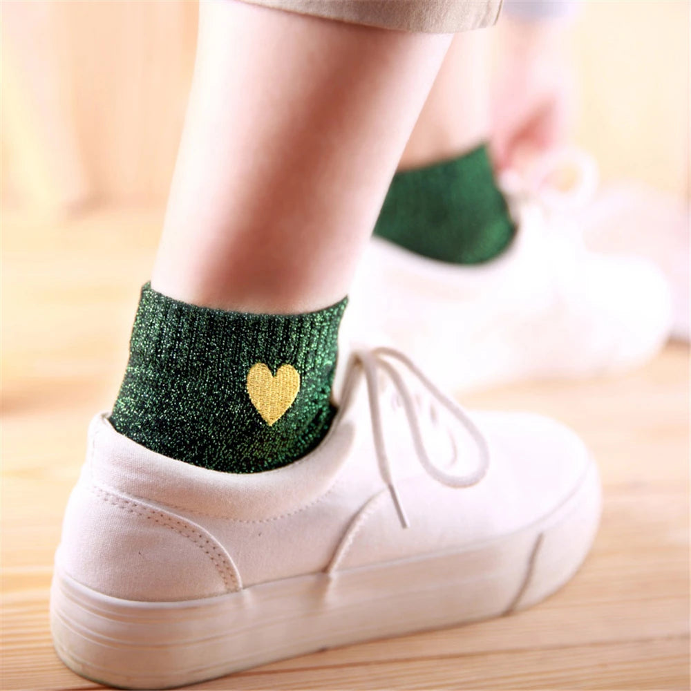 Chaussettes Courtes Paillettes Femme