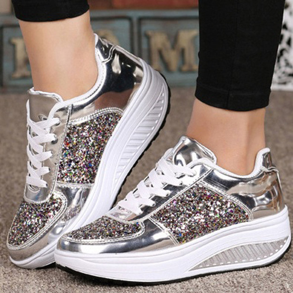 Basket Femme Avec Paillettes