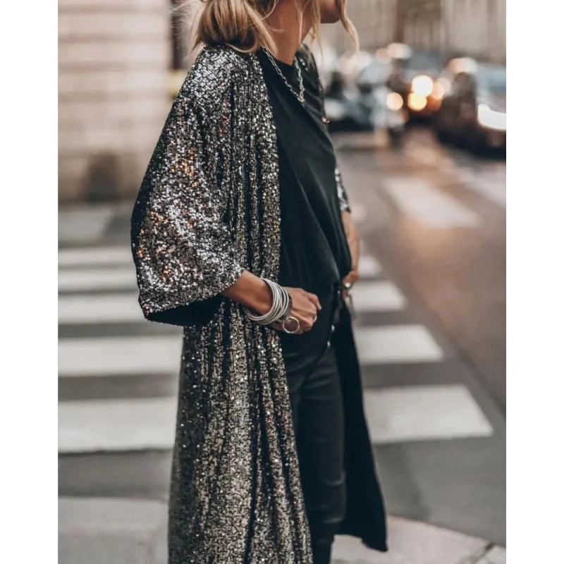 Veste Grise Strass Femme