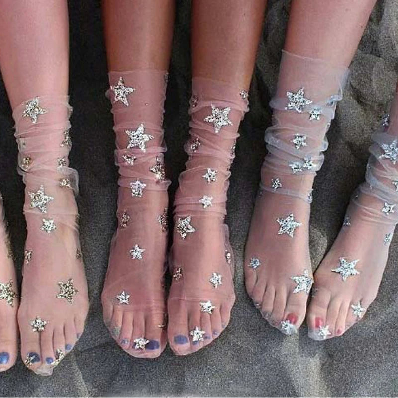 Chaussettes Paillettes Motifs