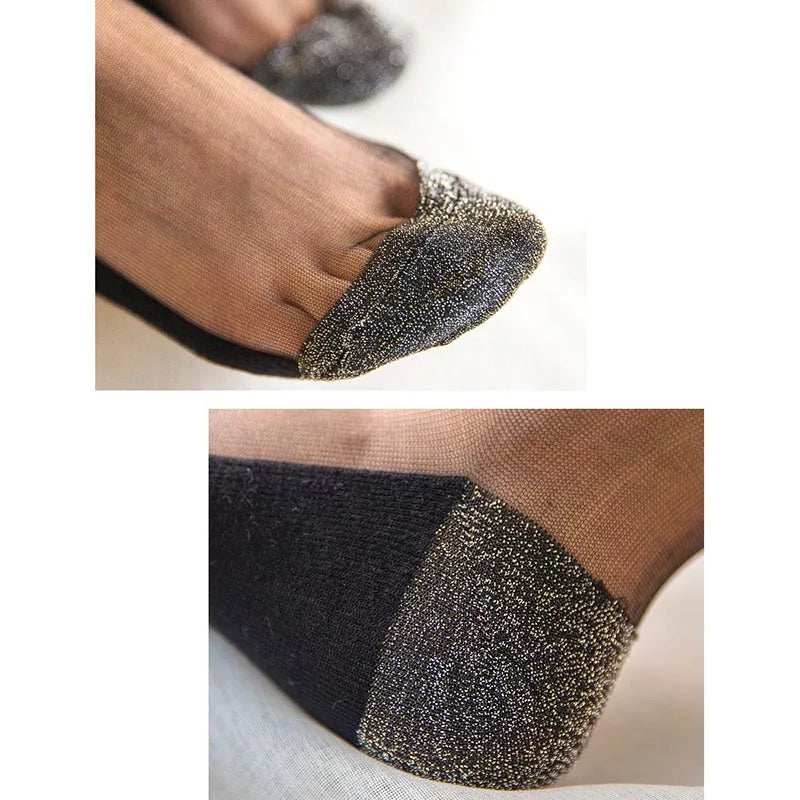 Chaussettes Argent Pailleté (x3)