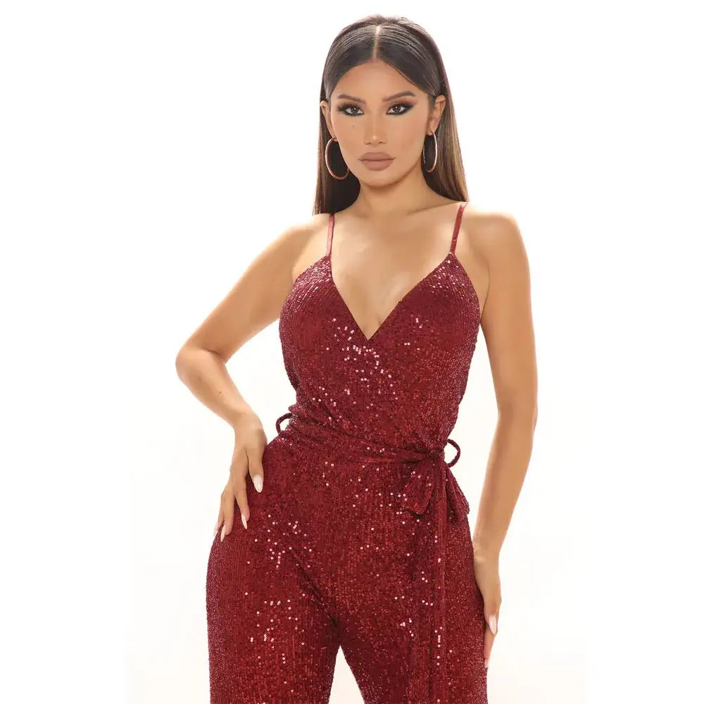 Combinaison Avec Paillettes Soirée Femme - combinaisons