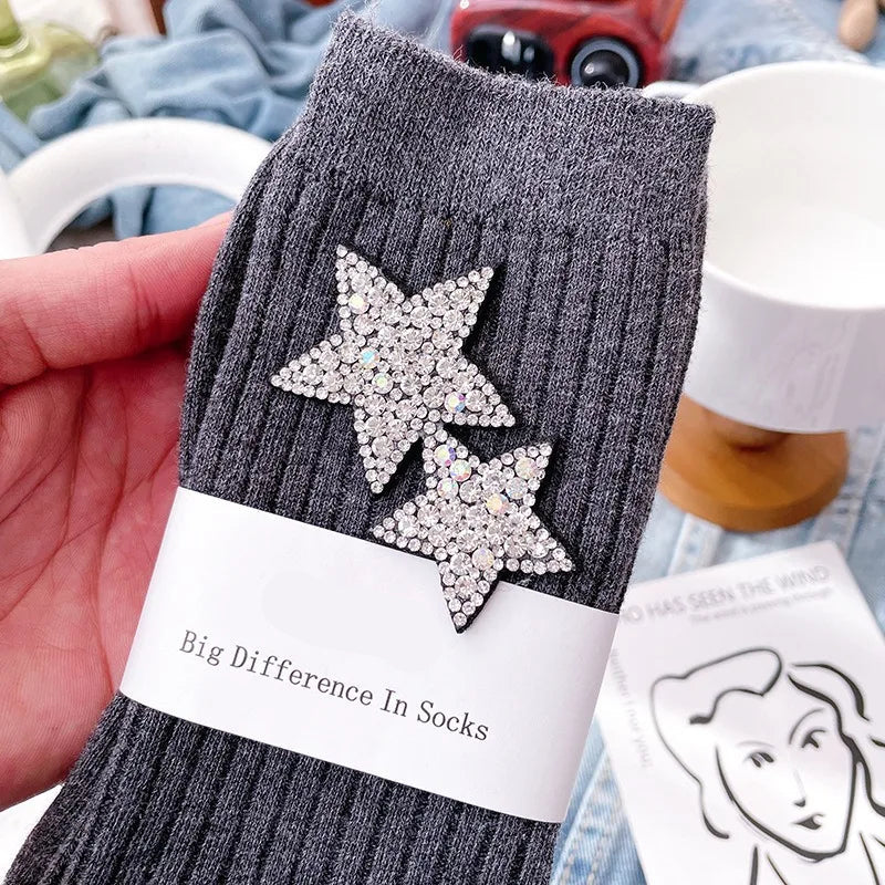 Grosses Chaussettes Hiver Femme Paillettes
