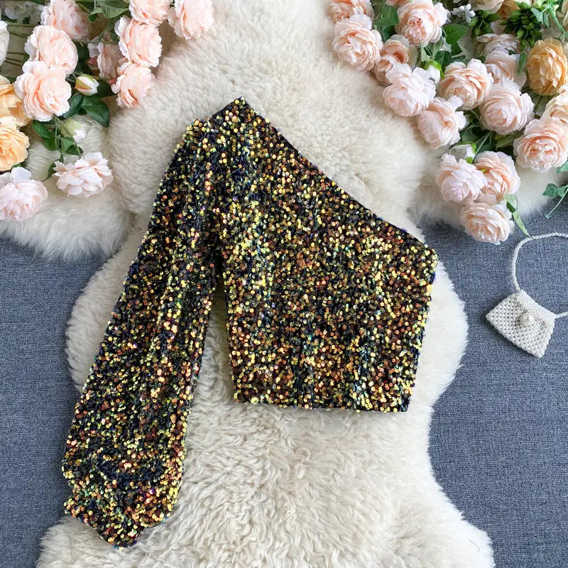 Haut A Paillette Femme - hauts