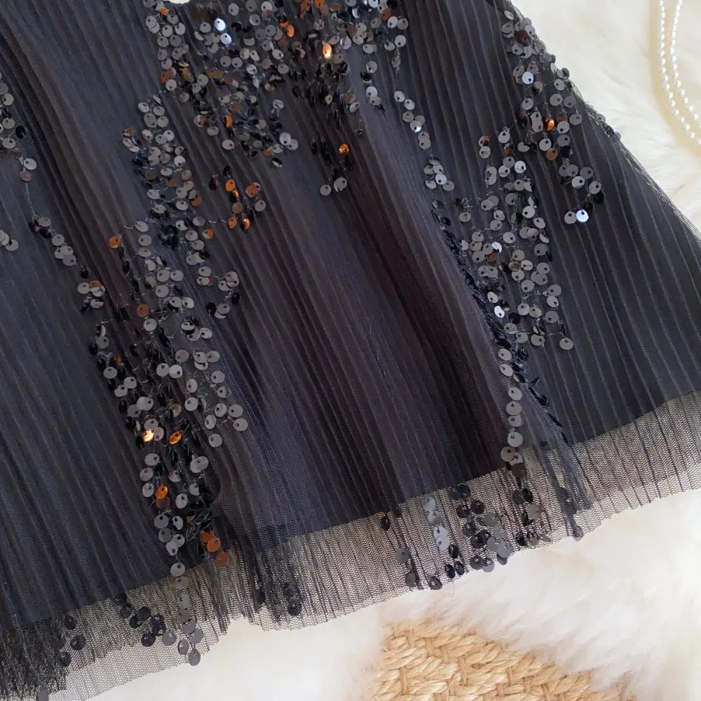 Haut À Paillettes Noir Femme - hauts