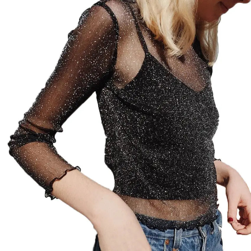 Haut Manche Longue Paillette Femme - hauts