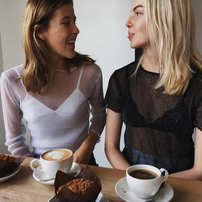 Haut Manche Longue Paillette Femme - hauts
