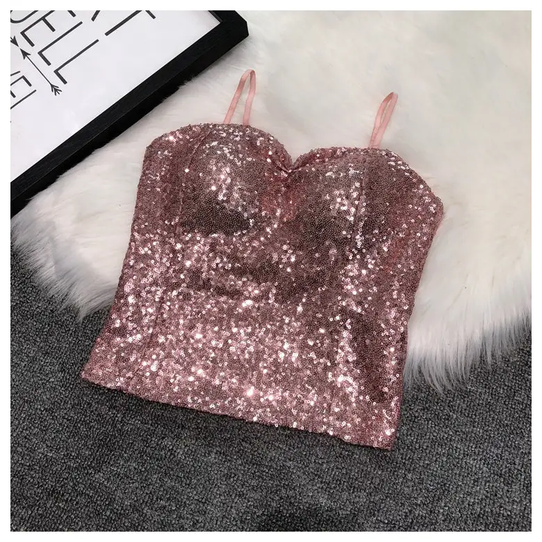 Haut Paillette Rose Femme - hauts