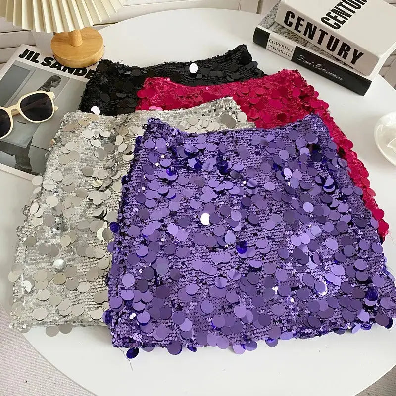 Jupe Paillette Violette - jupes
