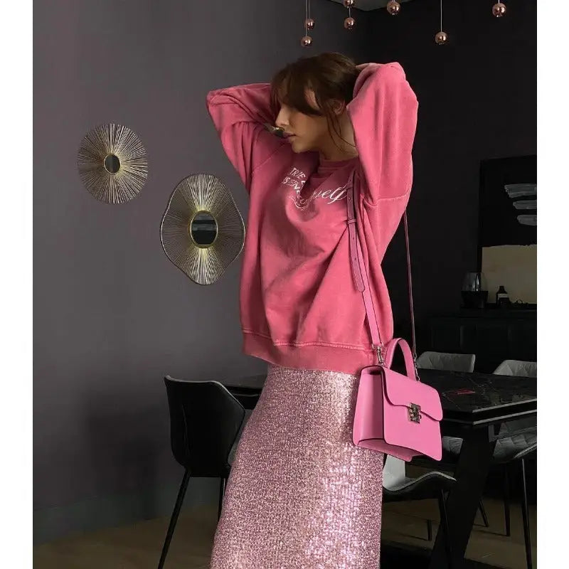 Jupe Rose Paillettes - jupes