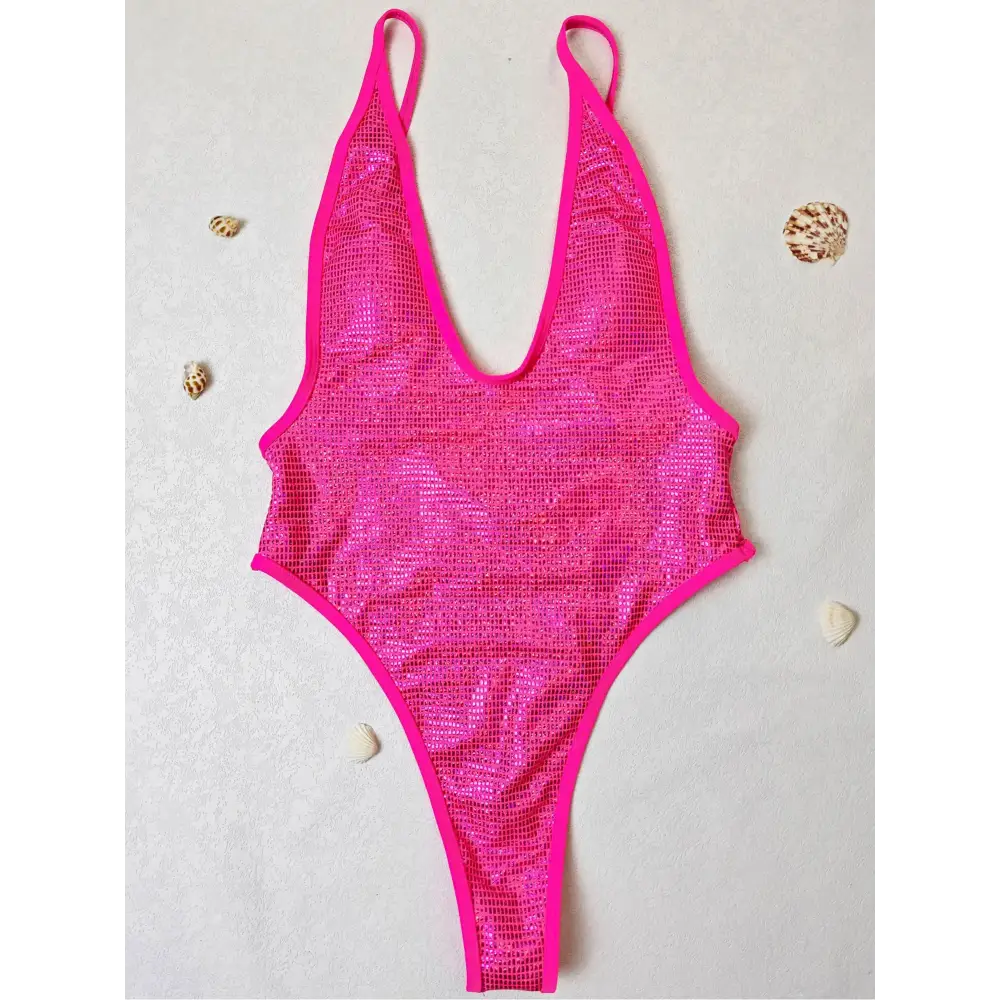 Maillot De Bain 1 Piece Femme Paillette - maillots de bain