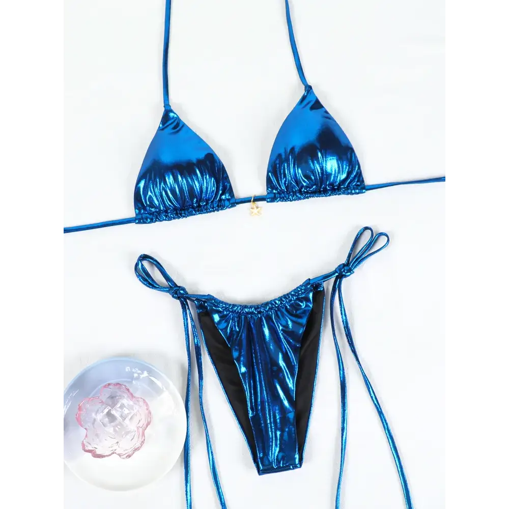 Maillot De Bain Bleu Pailleté - maillots de bain