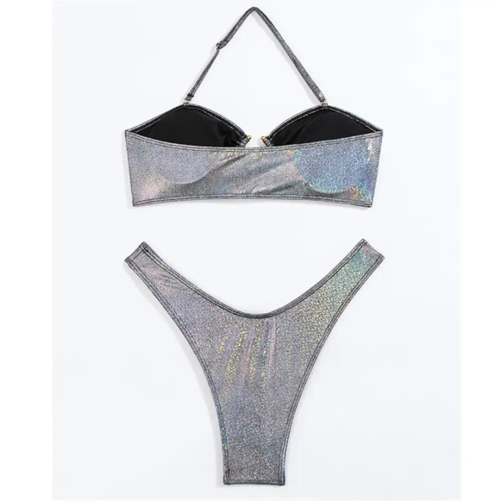 Maillot De Bain Gris Paillette - maillots de bain