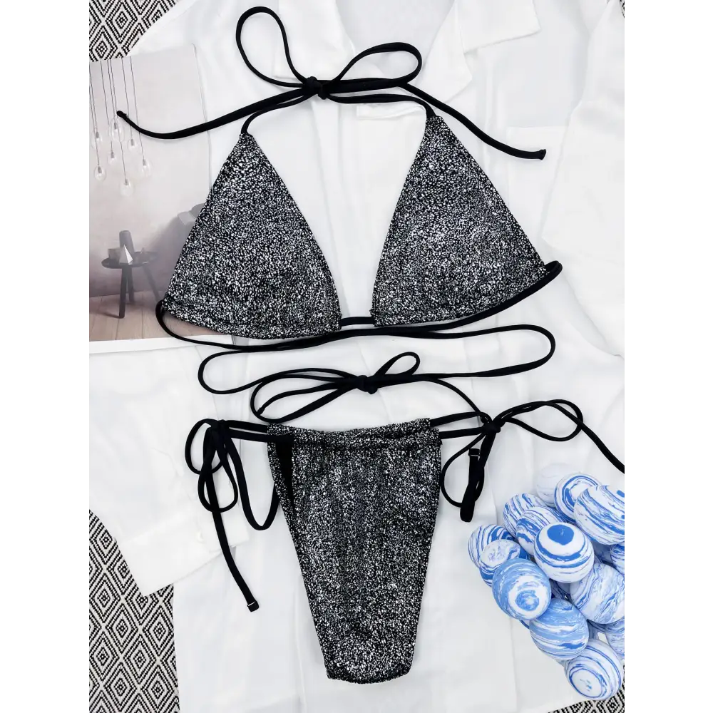 Maillot De Bain Noir Pailleté - maillots de bain