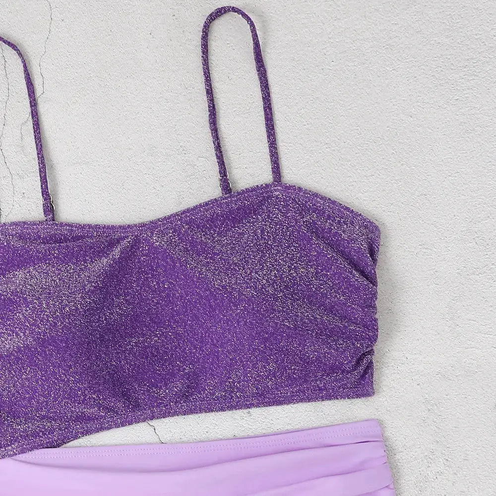 Maillot De Bain Pailleté Violet - maillots de bain