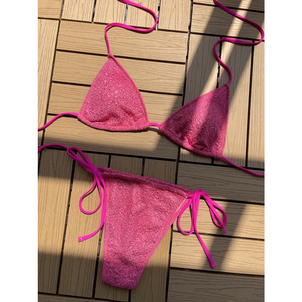 Maillot De Bain Rose A Paillette - maillots de bain