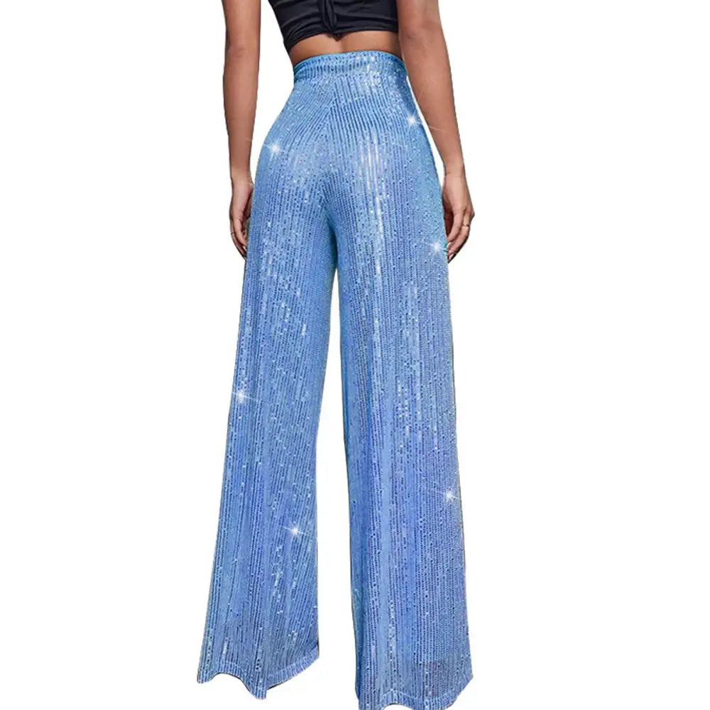 Pantalon Large Pailleté Femme - pantalons