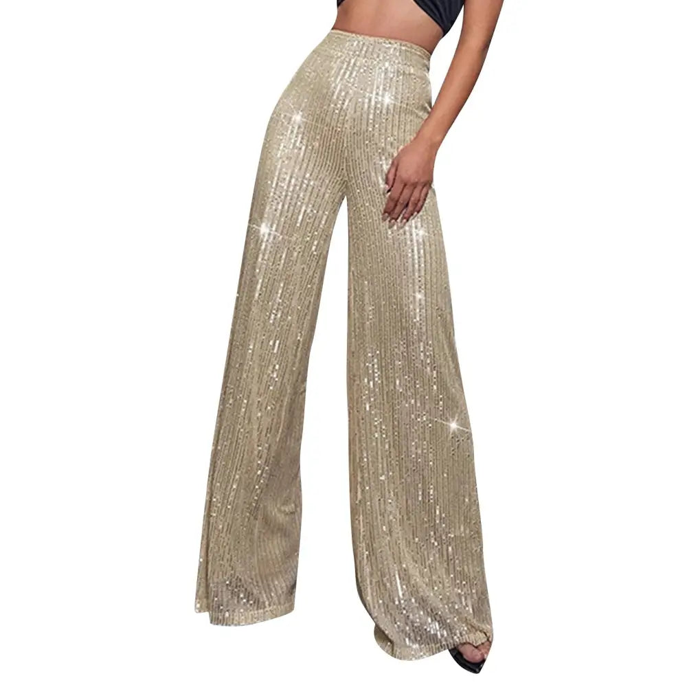 Pantalon Paillette Doré - pantalons