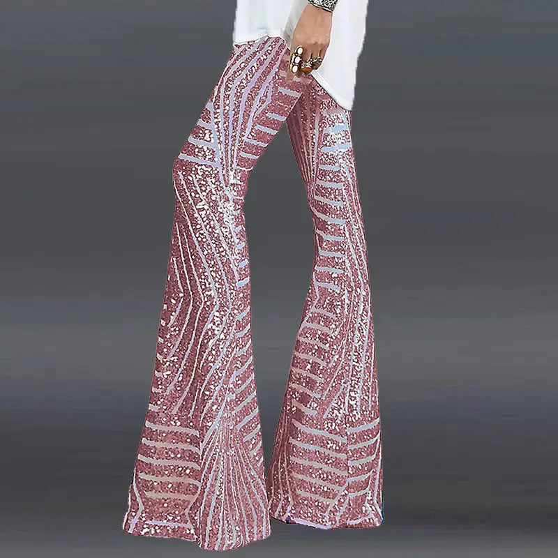 Pantalon Patte D’éléphant Paillette - pantalons