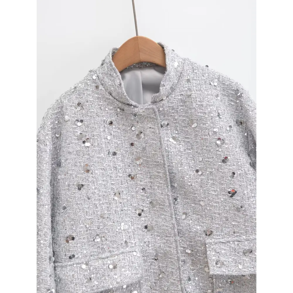 Veste A Paillette Argent Femme - vestes