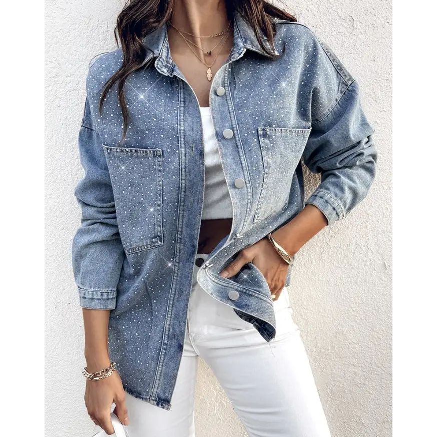 Veste En Jean Pailleté Femme - vestes