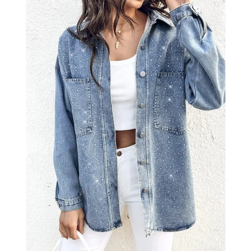 Veste En Jean Pailleté Femme - vestes