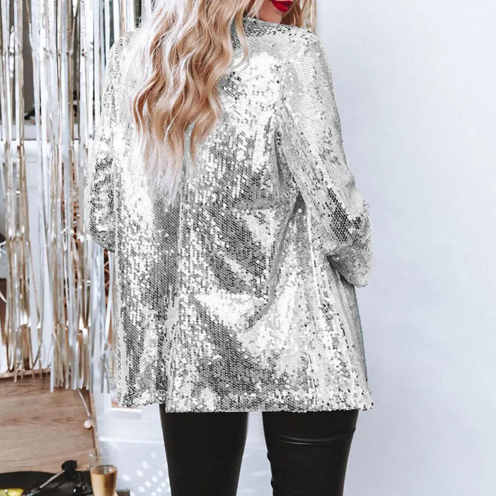 Veste Femme Grise Pailletée - vestes