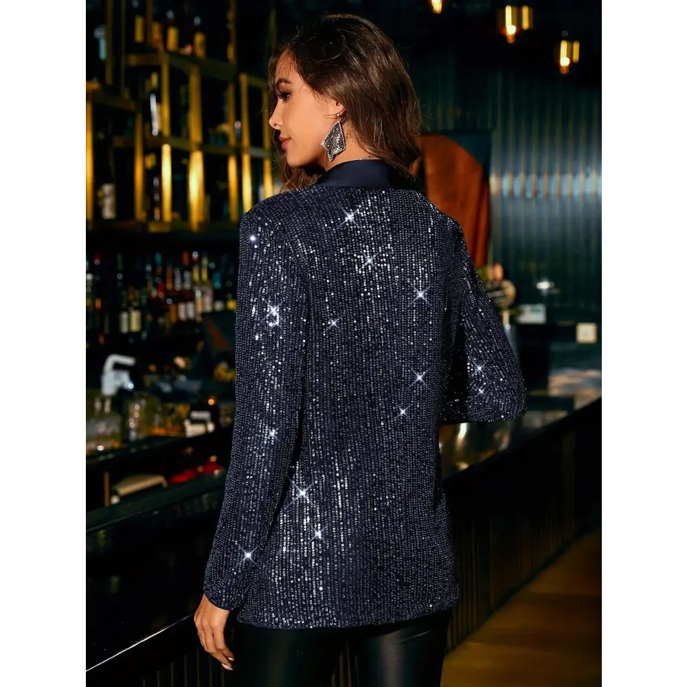 Veste Femme Paillette Bleu - vestes