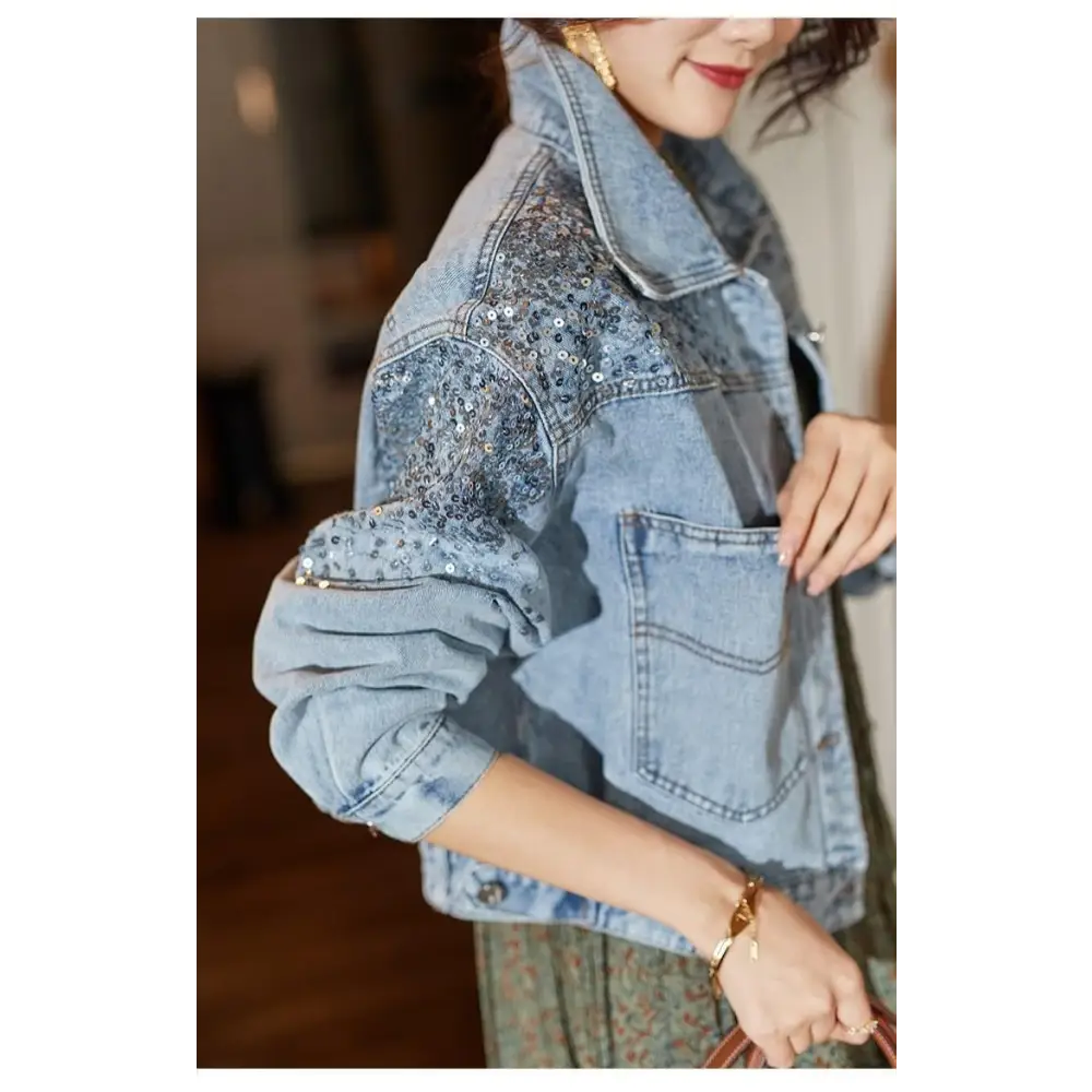 Veste Jean Paillette Femme - vestes