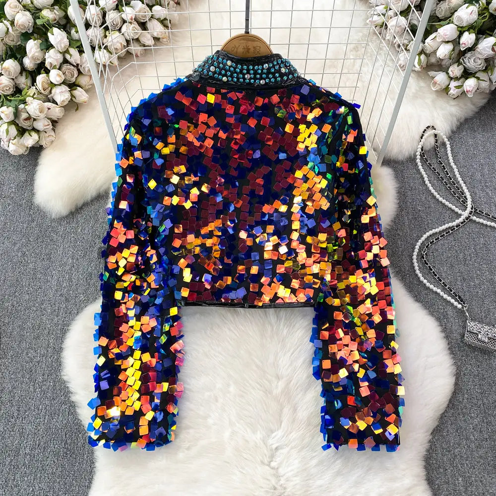 Veste Manche Paillette Femme - vestes