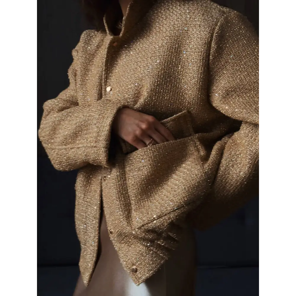 Veste Pailletée Doré Femme - vestes