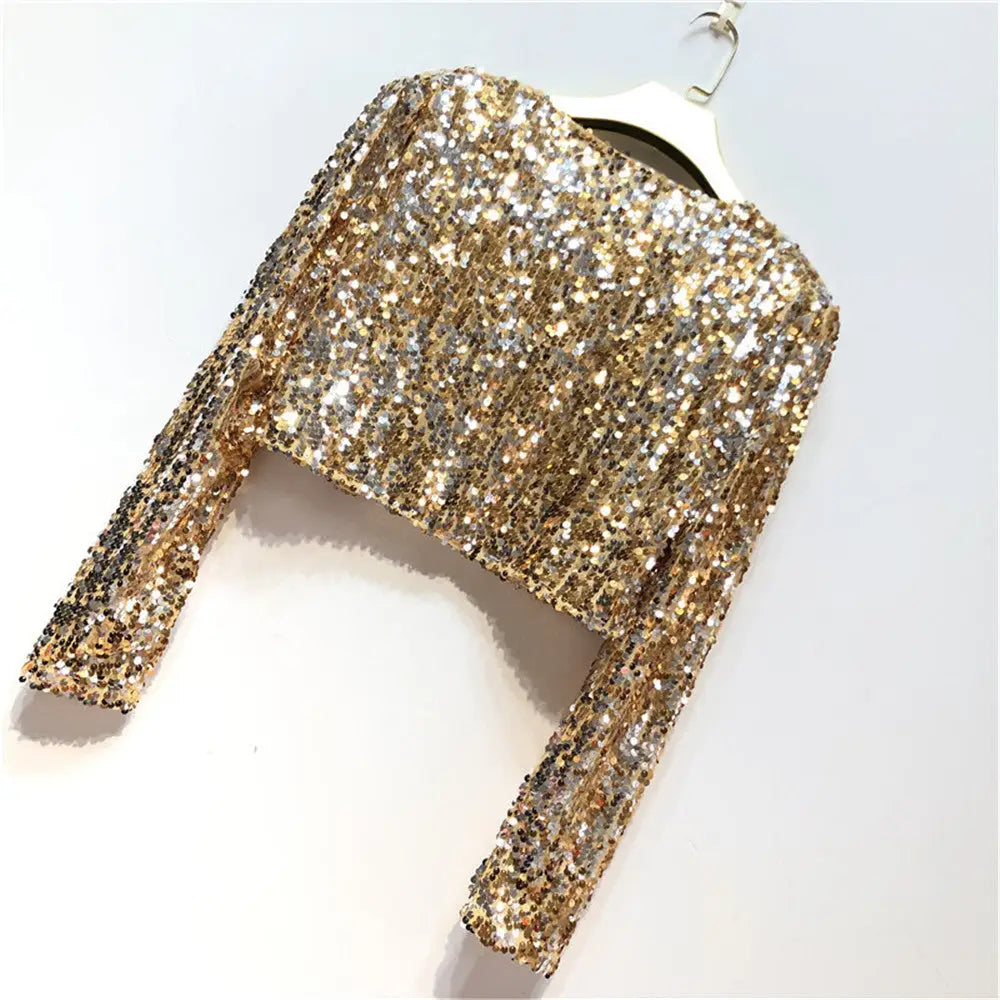 Veste Paillette Or Femme - vestes