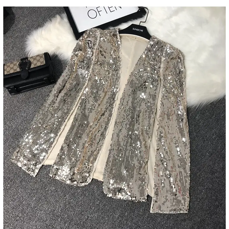 Veste Paillettes Or Femme - vestes
