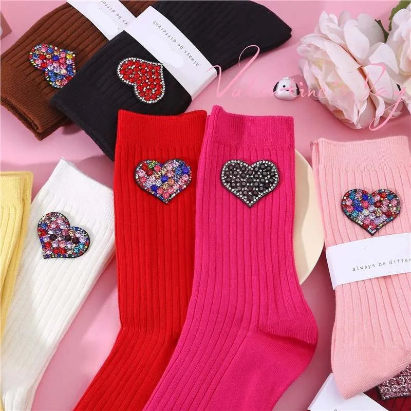 Chaussettes A Paillettes Rouges