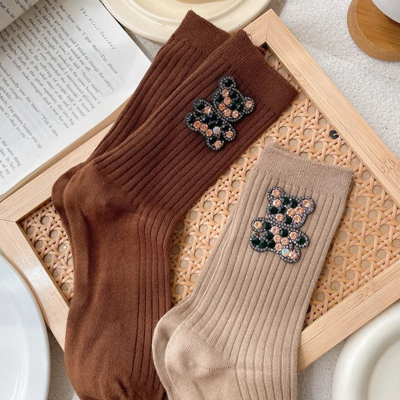 Chaussettes Paillettes Bronze