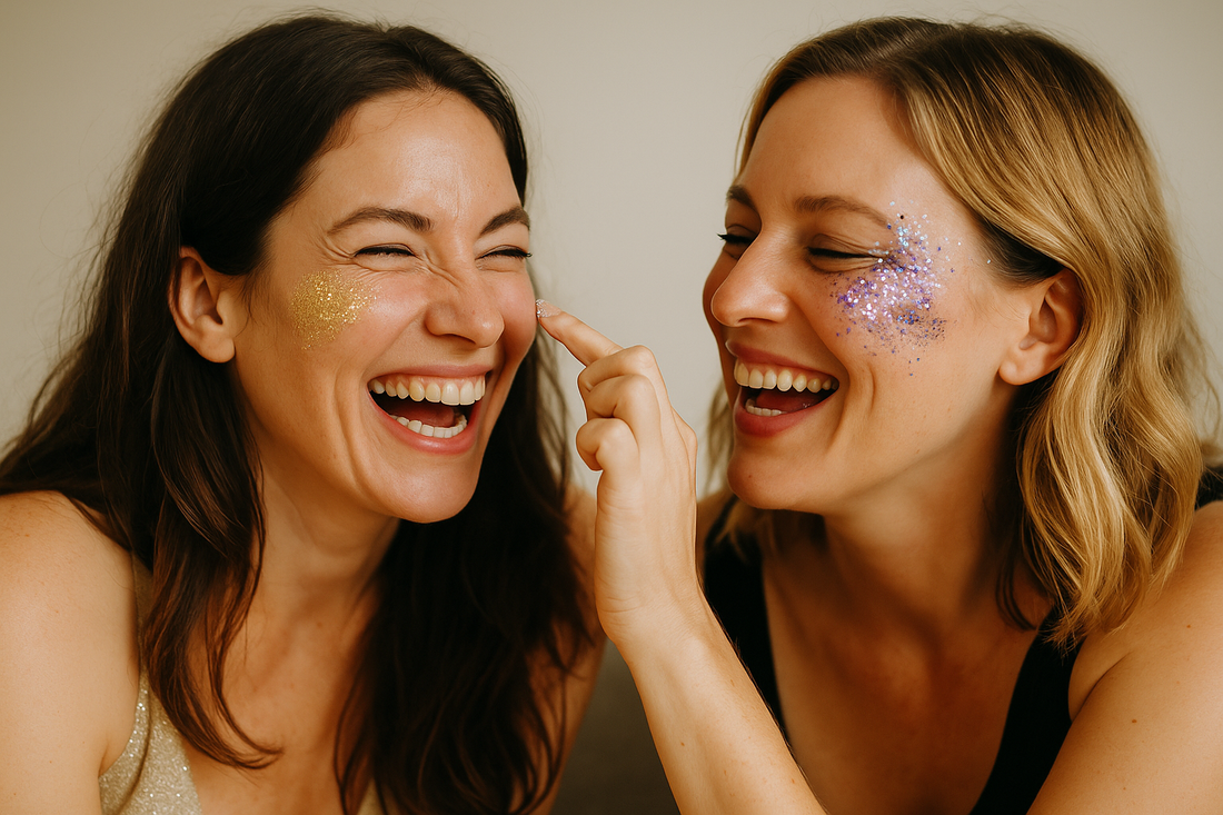 comment mettre des paillettes sur le visage