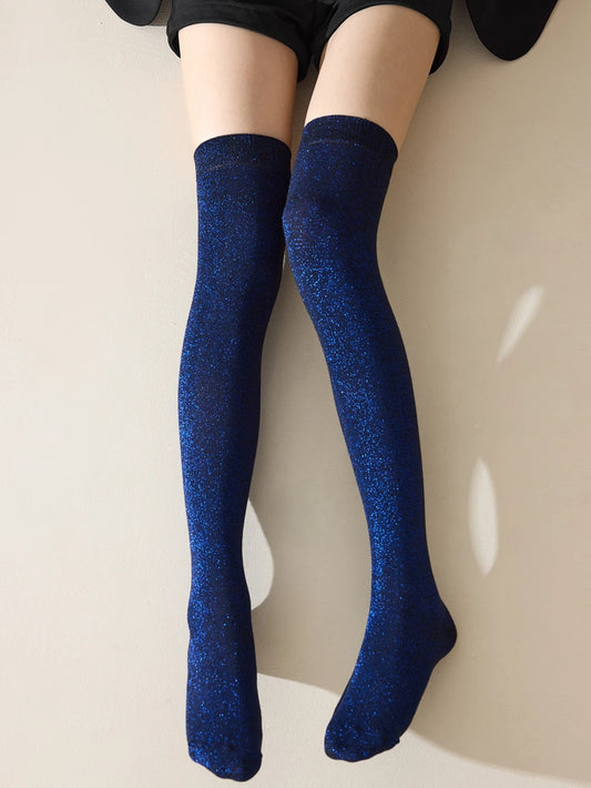 Chaussettes Hautes Femmes Paillettes (x3)