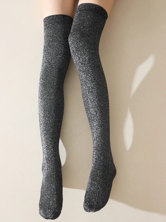 Chaussettes Hautes Femme Paillettes (x3)