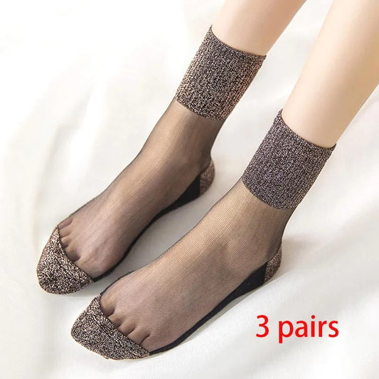 Chaussettes Française Paillettes (x3)