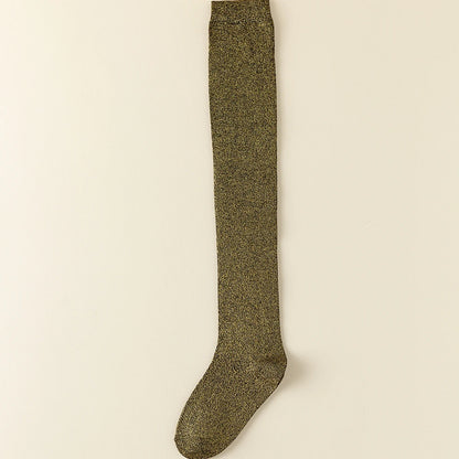 Chaussettes Paillettes Or (x3)