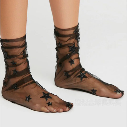Chaussettes Fantaisie Femme Paillettes