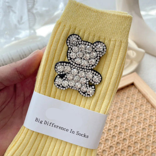 Chaussettes Jaunes Paillettes